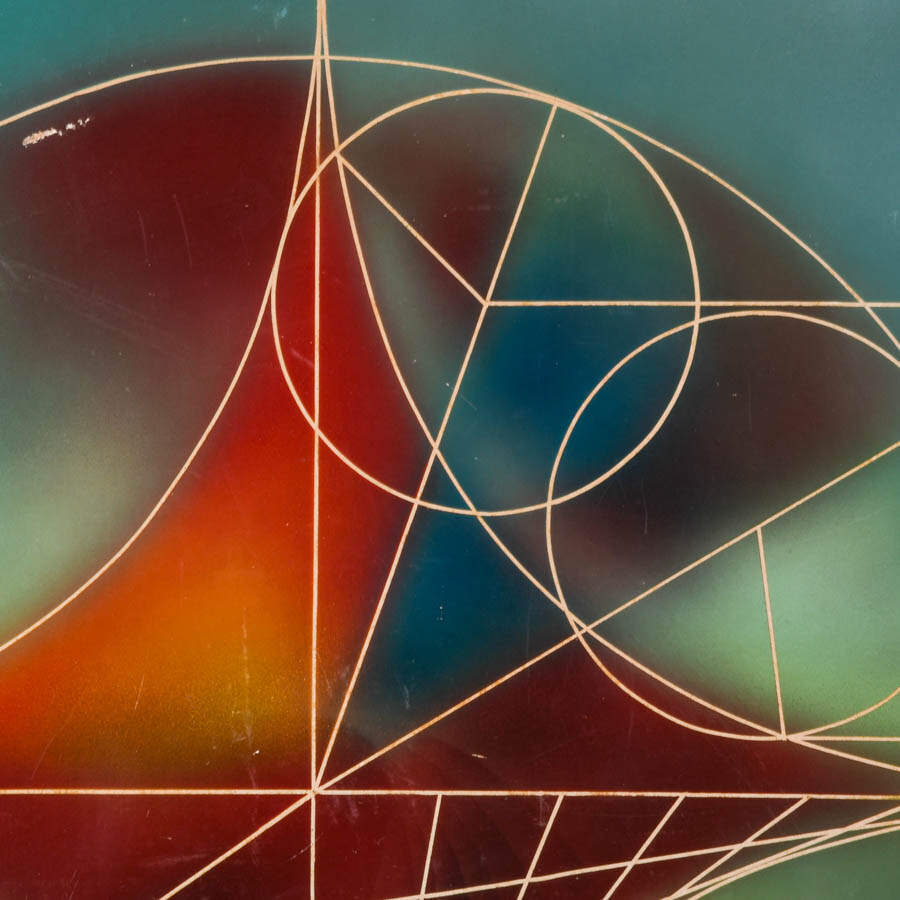 Framed Signed Armando Puyhol Celestial Geometry Artwork-3
