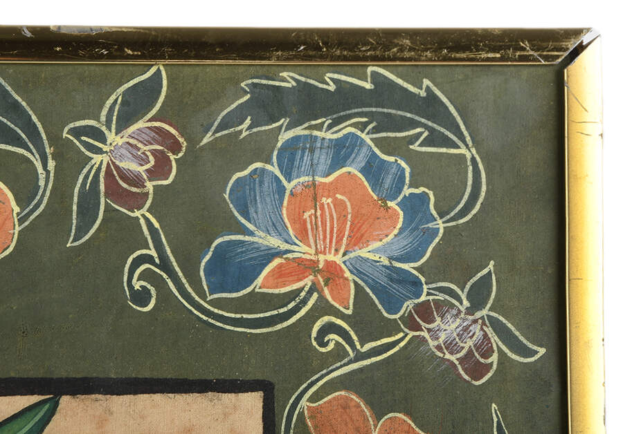 Framed "Feathers and Petals" Canvas on Board-4