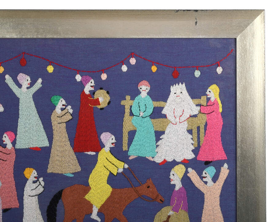 Framed "Celebrate Good Times" Needlework-4