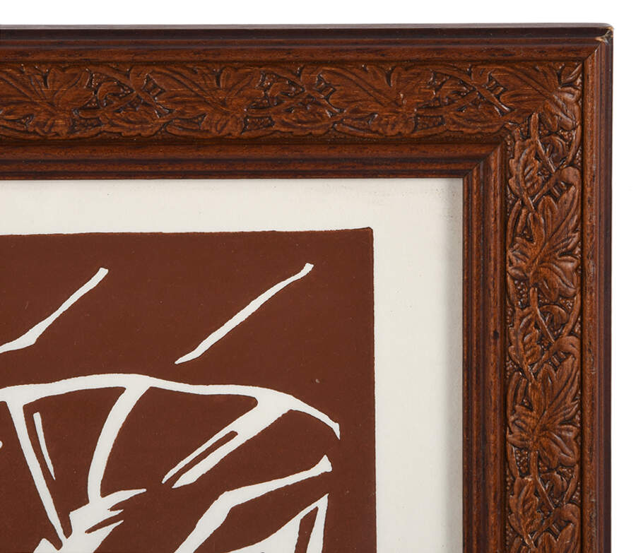 Framed Signed Douglas Po'oloa Tolentino "Kalawai" Woodblock Print-6