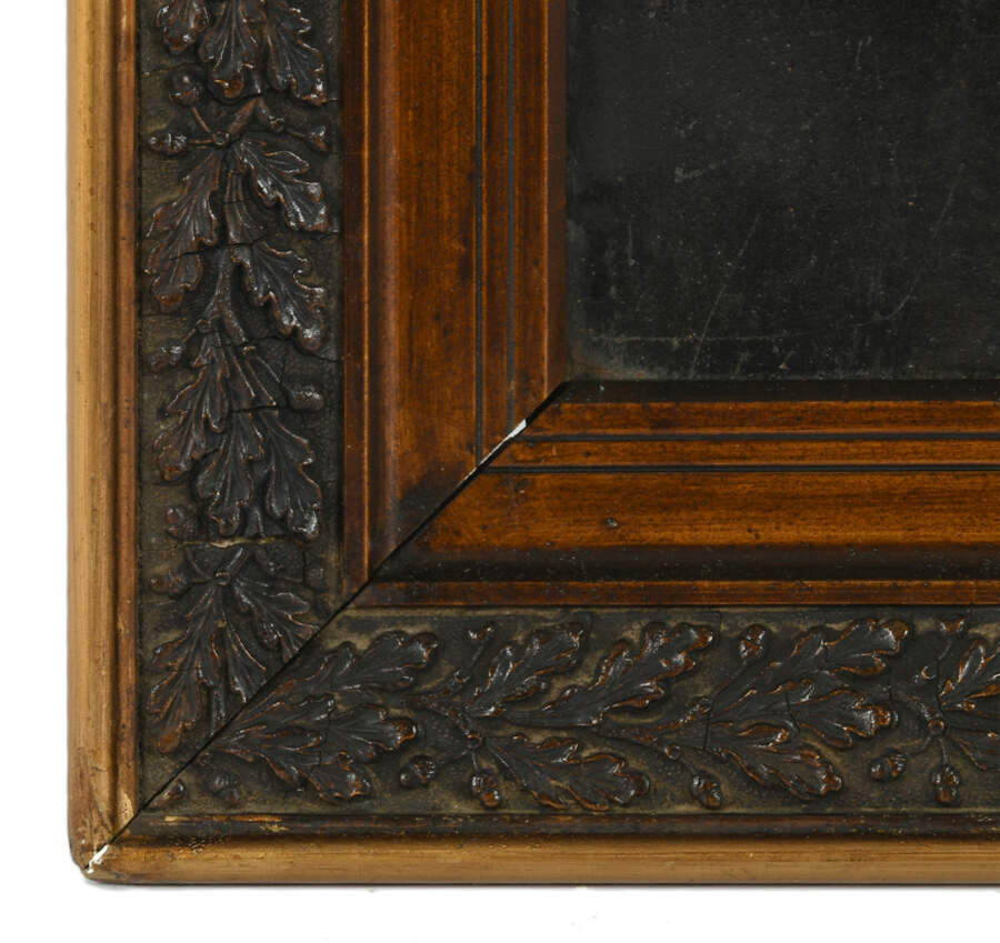 Framed "Wisdom Worn in Silence" Oil on Metal-4