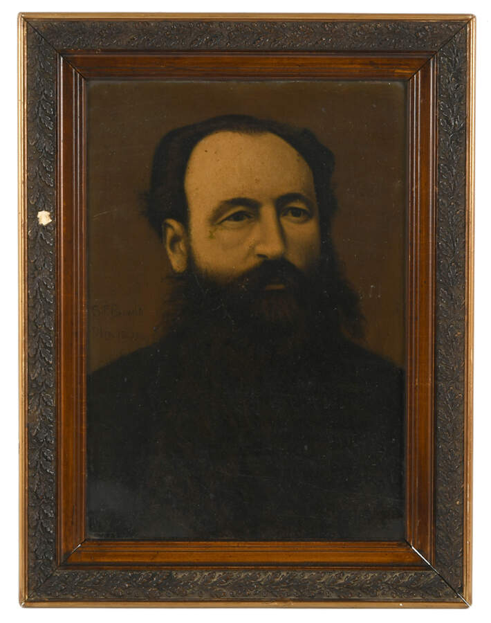 Framed "Wisdom Worn in Silence" Oil on Metal-1