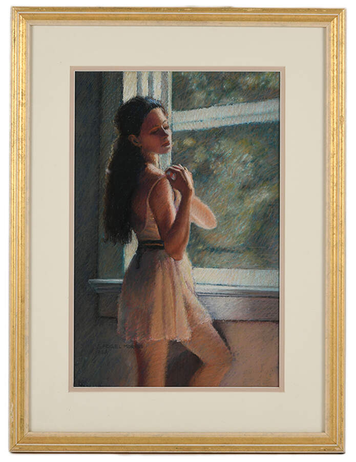 Framed Signed Susan Fogel Morris Original Pastel on Paper-1