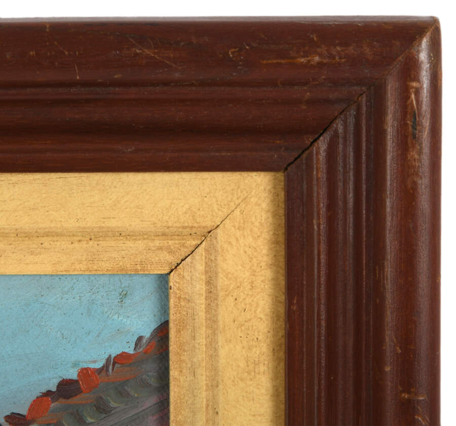 Framed Signed Pedro A. Rodriguez "Calle Melancolía" Oil on Canvas-5