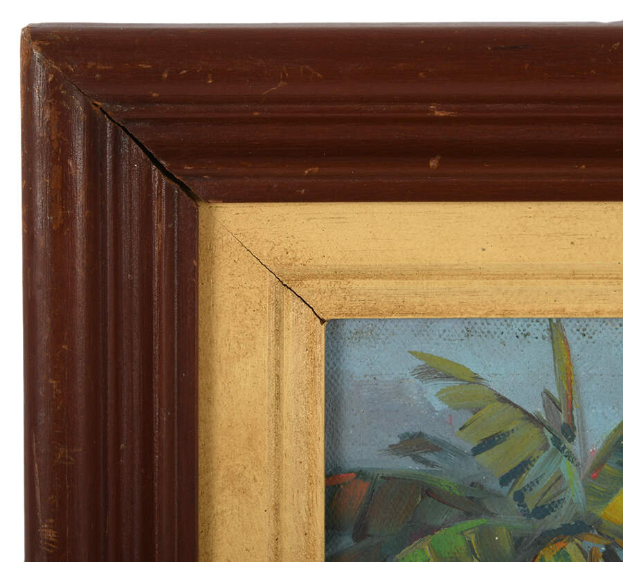 Framed Signed Pedro A. Rodriguez "Calle Melancolía" Oil on Canvas-3