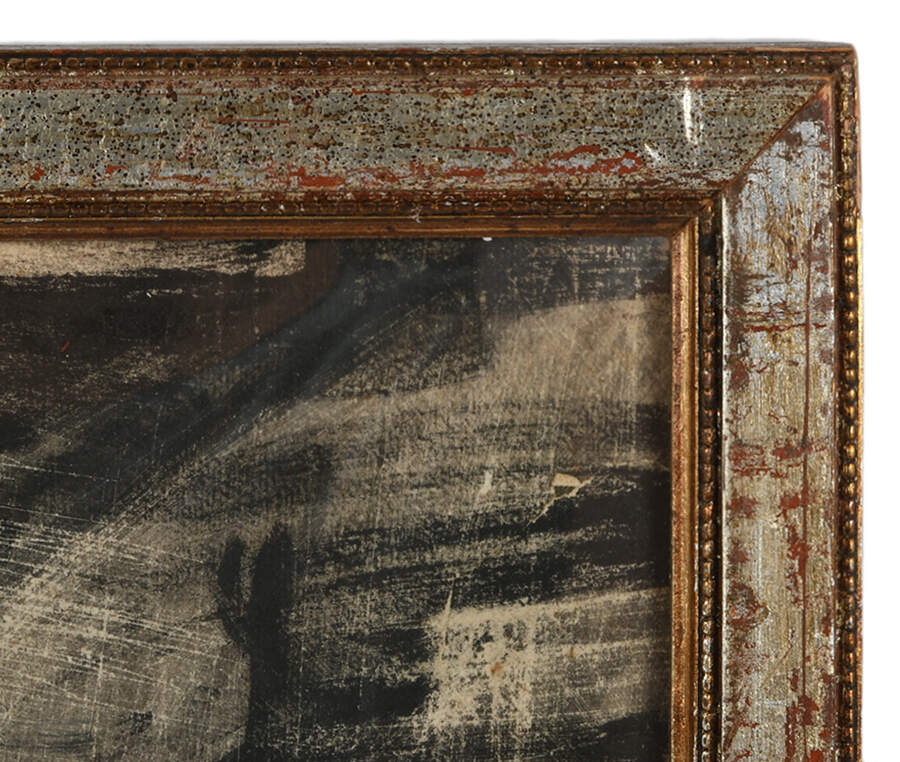 Framed Signed Shadows of the Village Charcoal Paper-3