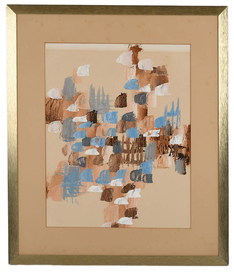 Framed Signed G. Allison Mix Media Artwork-1