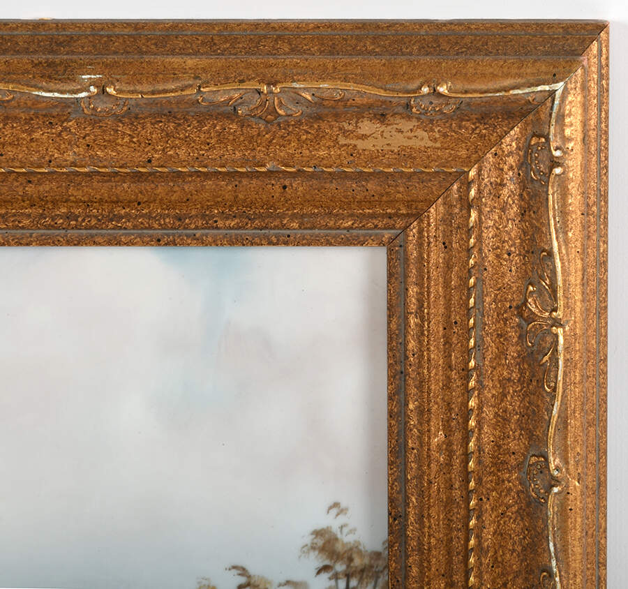 Framed Signed Still Pastures, Gentle Stream on Glass-6