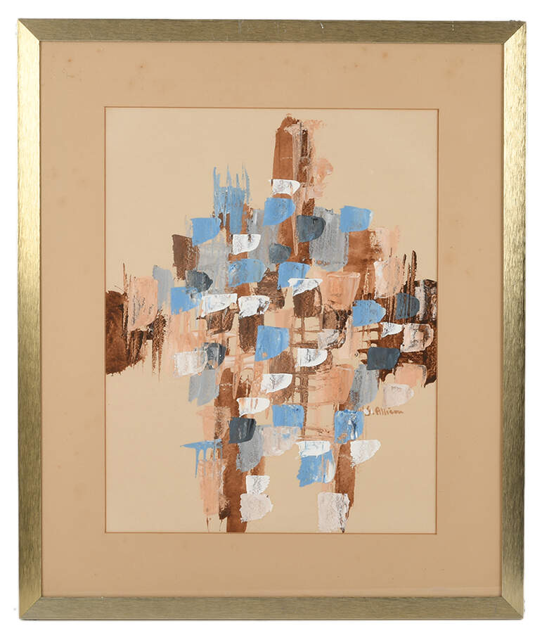Framed Signed G. Allison Fragmented Harmony Artwork-1