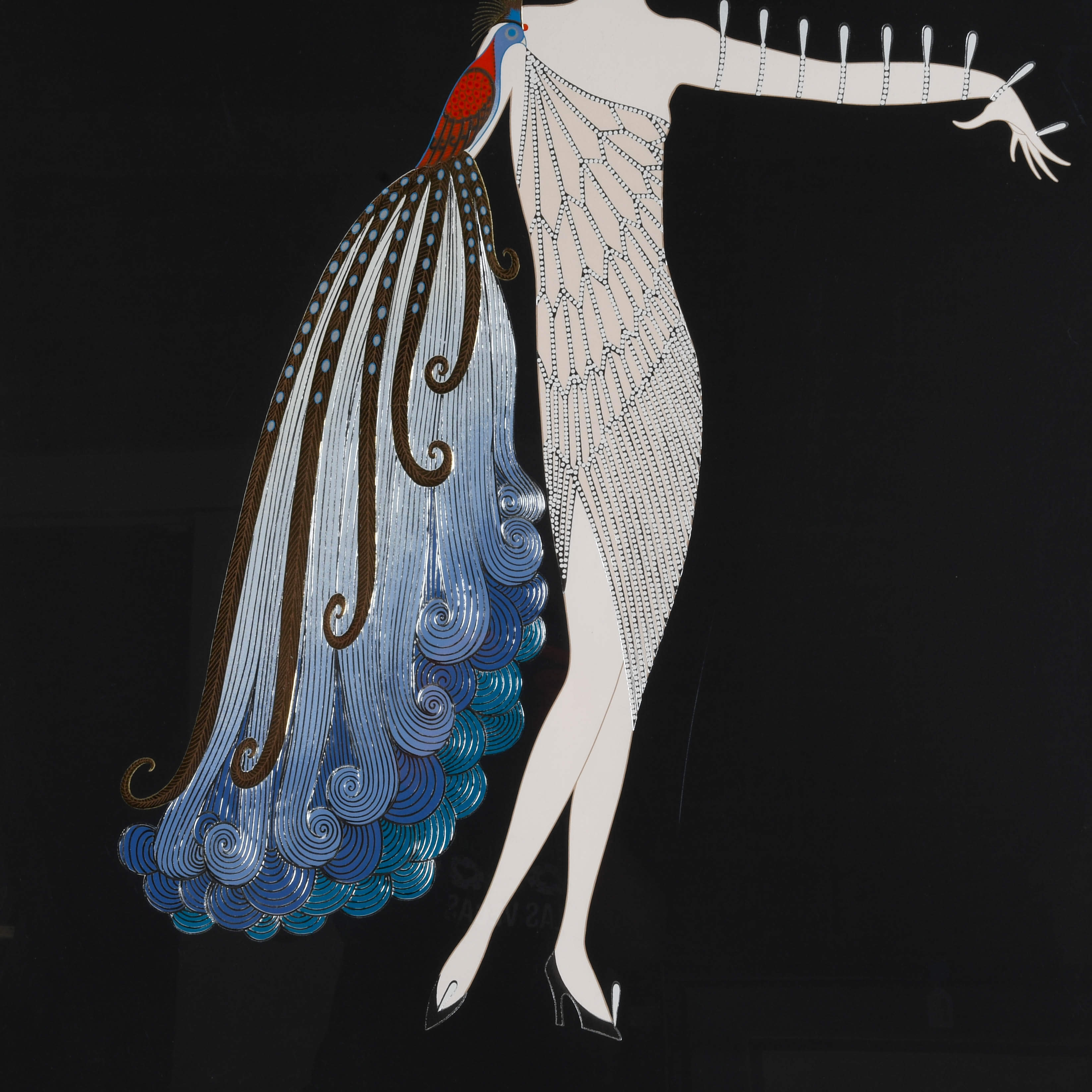 Framed Signed Erté "Diva" Limited-Edition 259/300 Serigraph-4