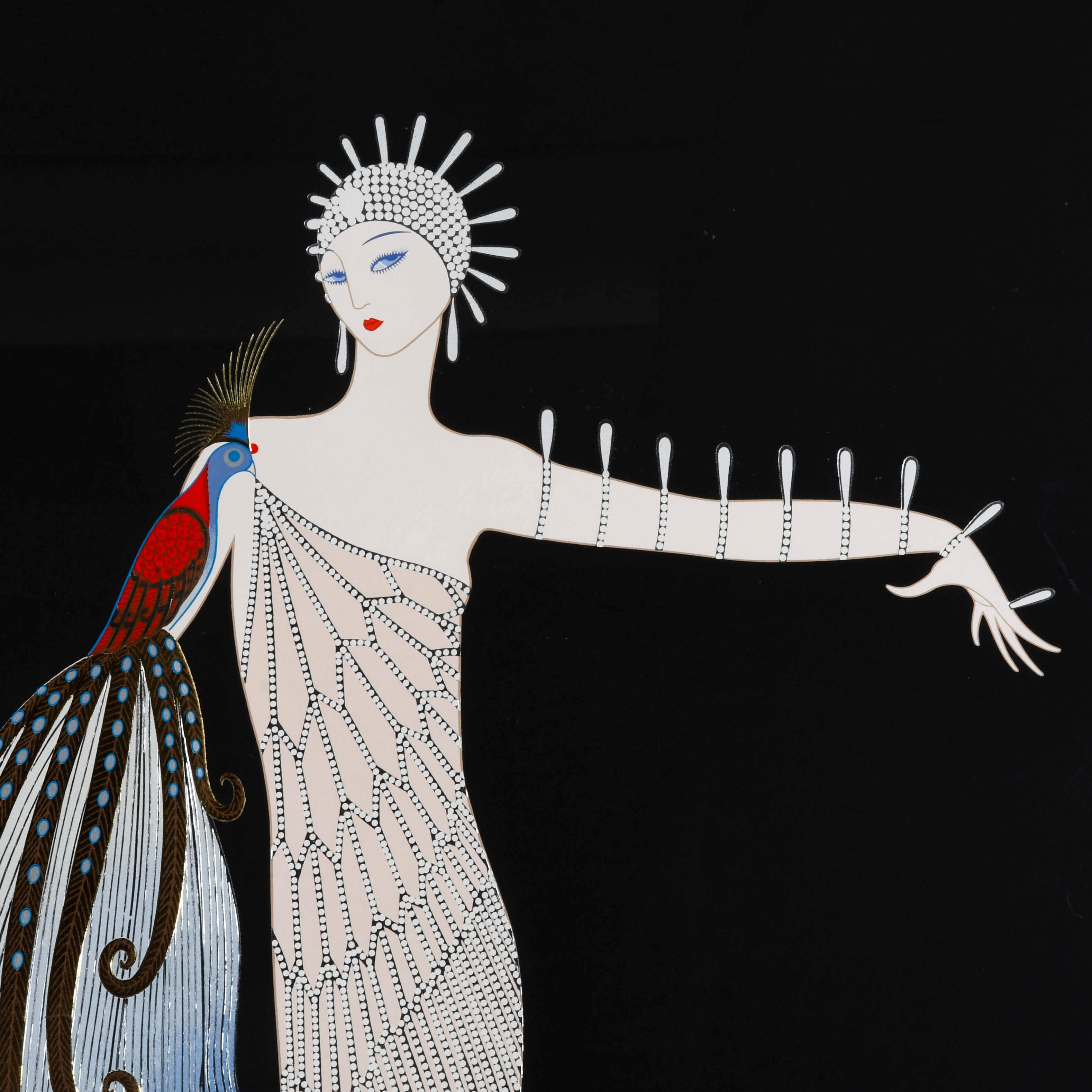 Framed Signed Erté "Diva" Limited-Edition 259/300 Serigraph-3