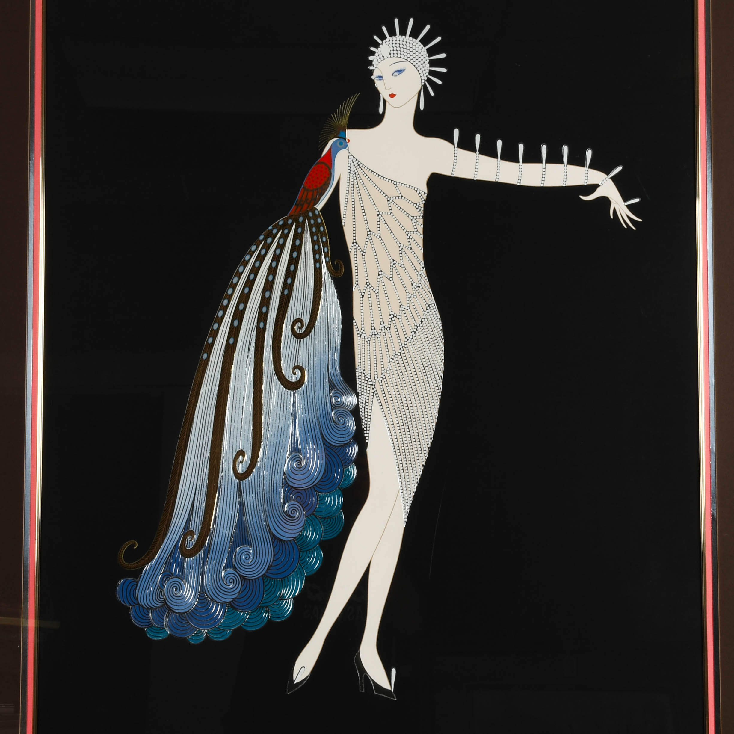 Framed Signed Erté "Diva" Limited-Edition 259/300 Serigraph-2