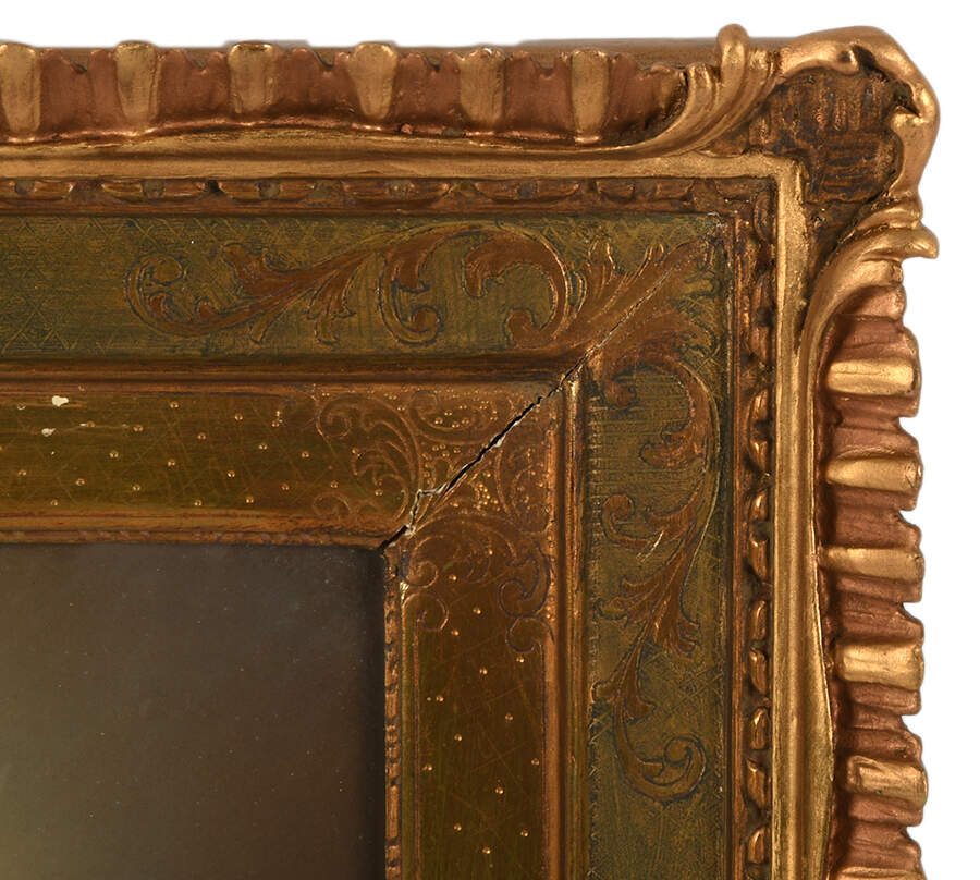 Pair of Gilt Portraits of Madame Rimsky Korsakov and Friend on Celluloid-7