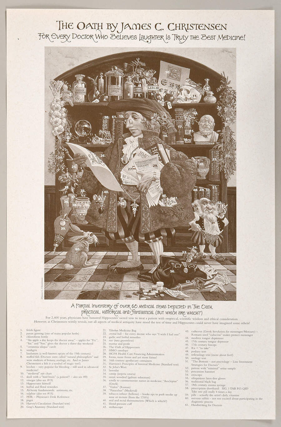 Signed James Christensen Limited-Edition 634/2950 "The Oath" Print-3