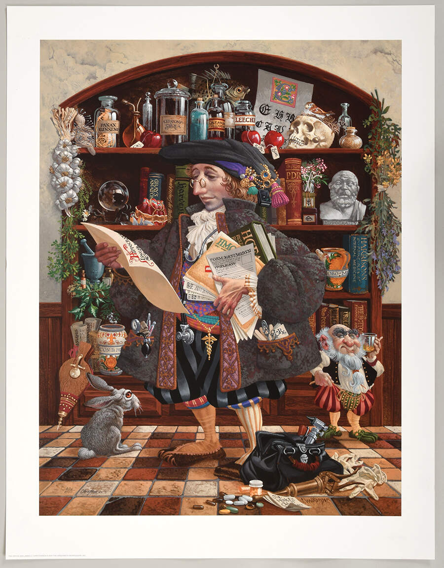 Signed James Christensen Limited-Edition 634/2950 "The Oath" Print-1