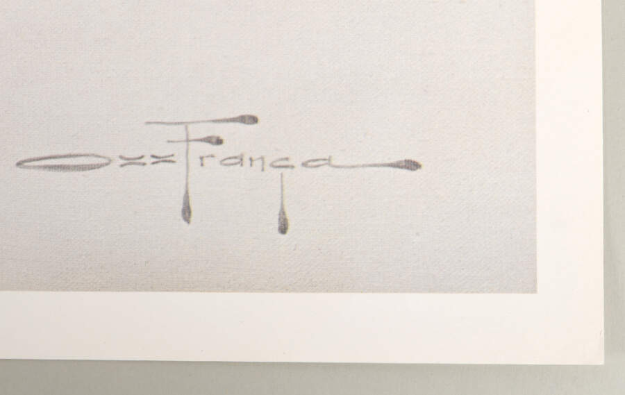Signed Ozz Franca Limited-Edition Artist Proof 63/95 "Cacique" Print-3