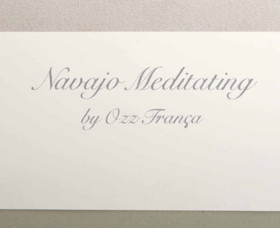 Signed Ozz Franca Limited-Edition 1502/4000 "Navajo Meditating" Print-3