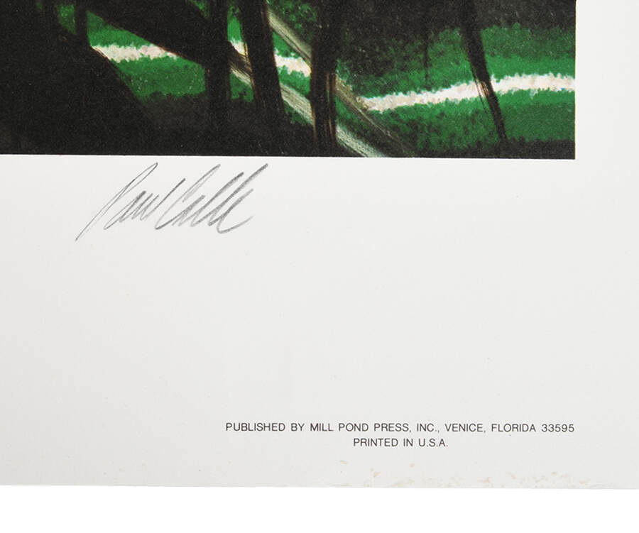 Signed Paul Calle Limited-Edition 850/950 "Chief High Pipe" Print-5