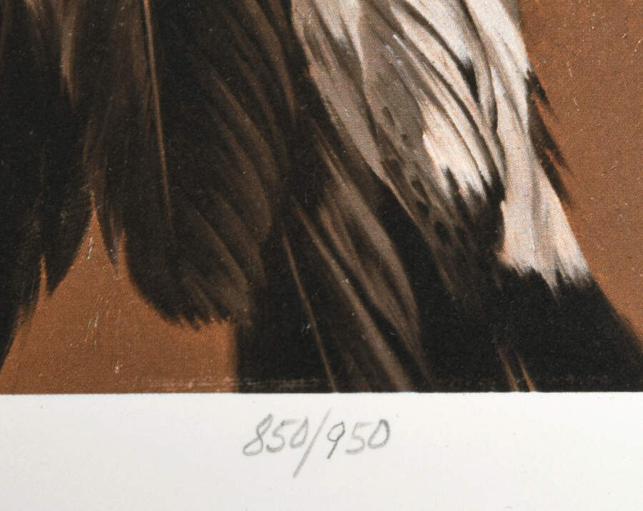 Signed Paul Calle Limited-Edition 850/950 "Chief High Pipe" Print-3