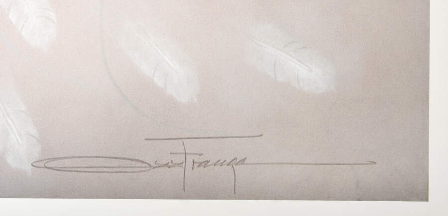 Signed Ozz Franca Limited-Edition 145/1500 Artist Proof "Blue Navajo" Print-4