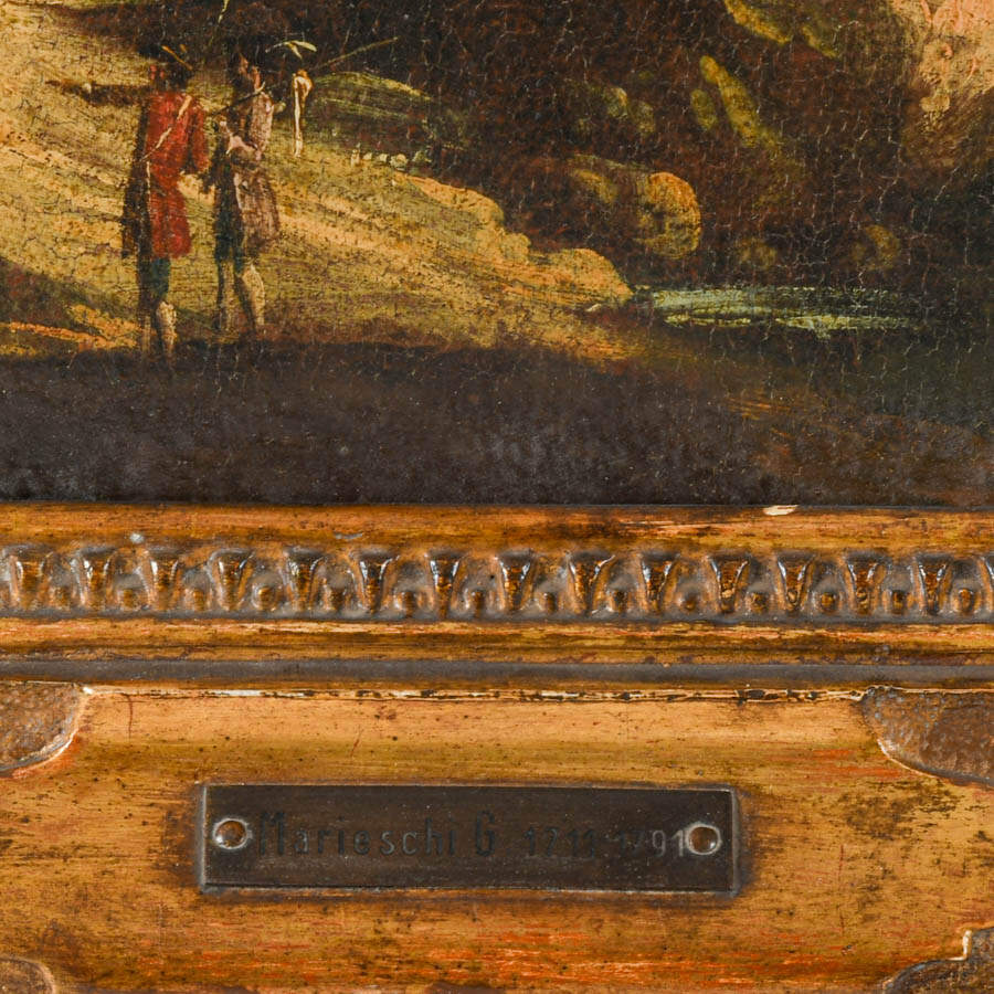 Framed "The Distant Peaks" Oil on Canvas-5