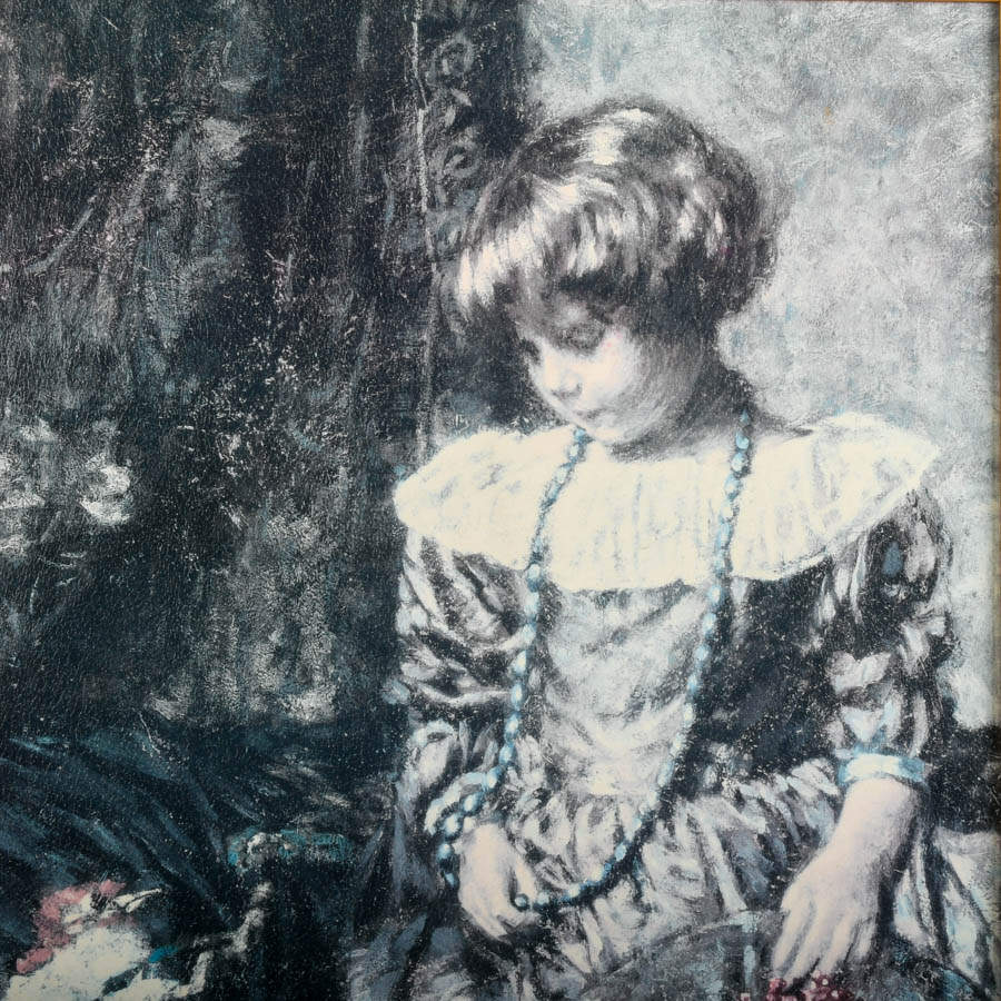 Framed "Little Girl with a Hat" Print-2