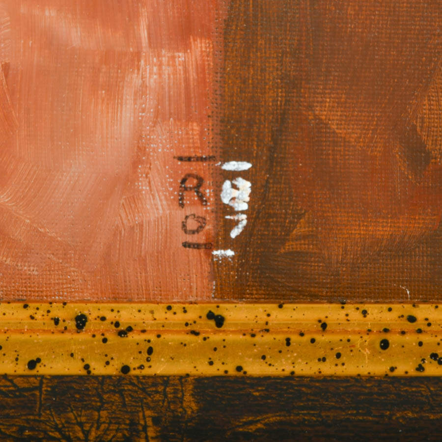 Abstract-Style Vase Oil on Canvas-5