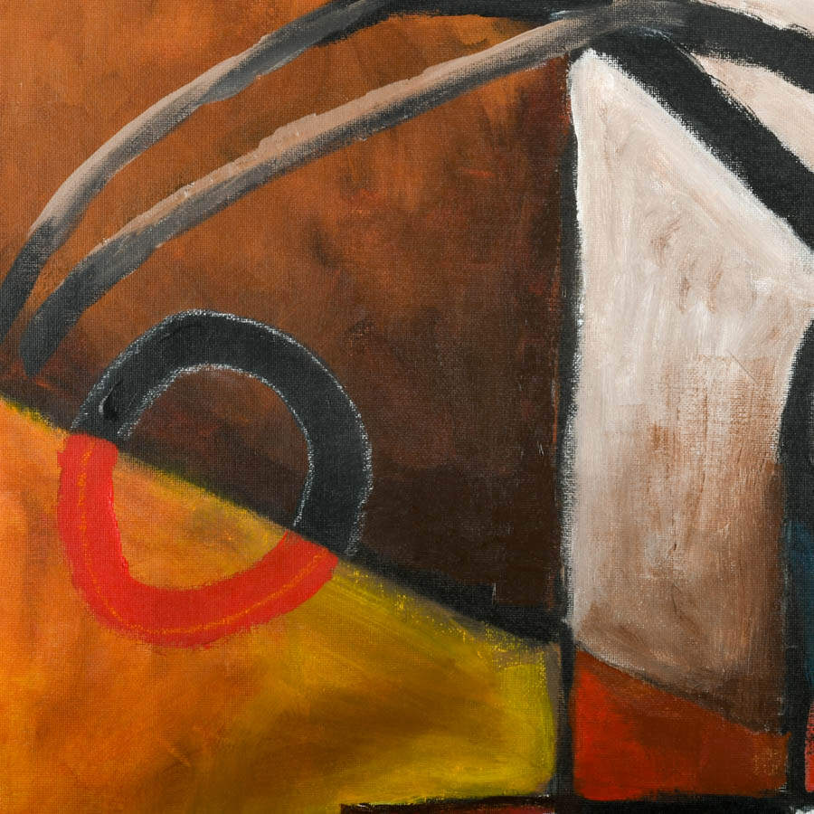 Abstract-Style Vase Oil on Canvas-3