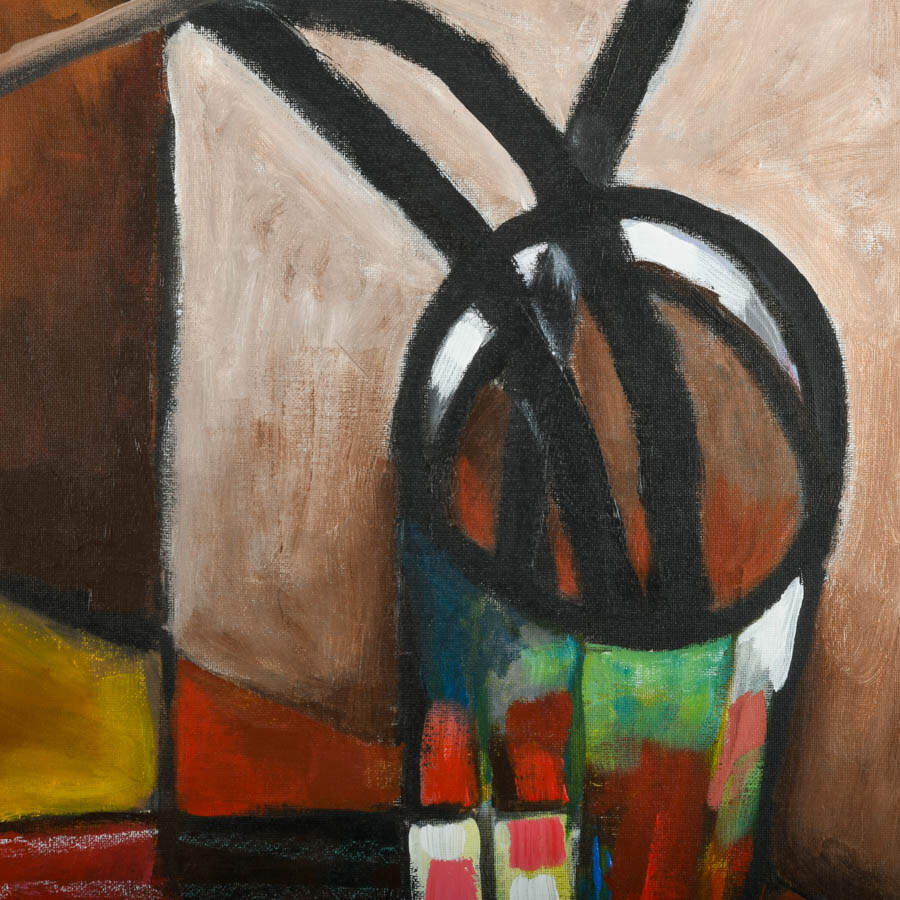 Abstract-Style Vase Oil on Canvas-2
