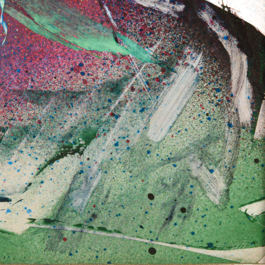 Framed J. Akston "Untitled" Enamel on Paper Painting-5