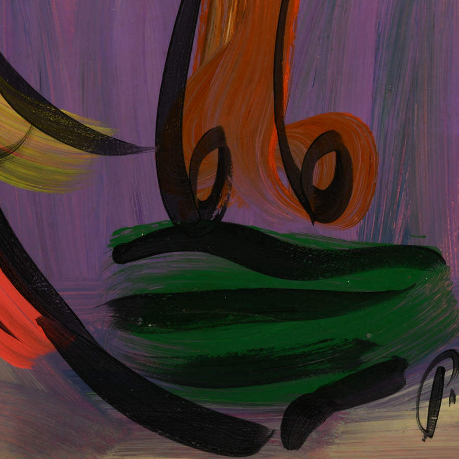 Signed Peter Keil "Brushstrokes of Identity" Mixed Media on Masonite-3