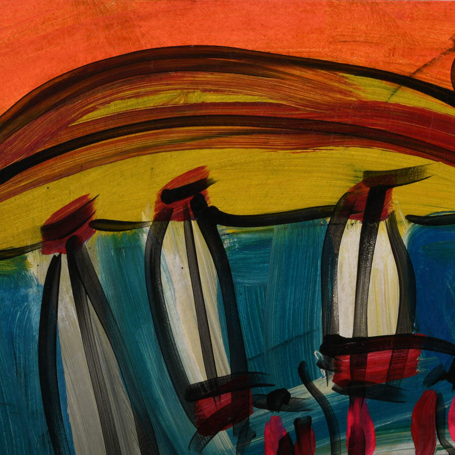 Signed Peter Keil "Passing the Pier" Mix Media on Masonite-3