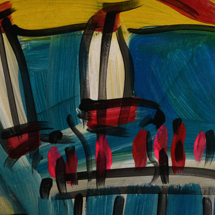 Signed Peter Keil "Passing the Pier" Mix Media on Masonite-2