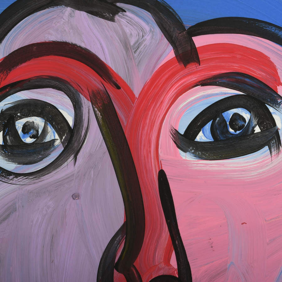 Signed Peter Keil "Bubblegum Mood" Mixed Media on Masonite-2