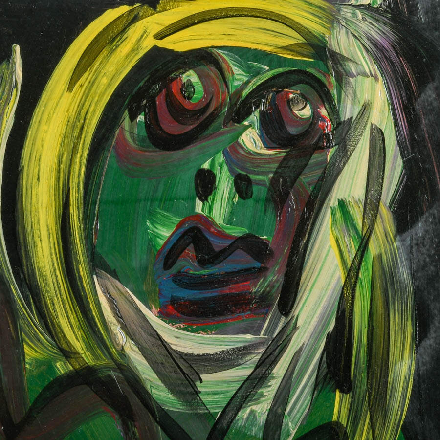 Signed Peter Keil "The Haunted Muse" Mixed Media on Masonite-2