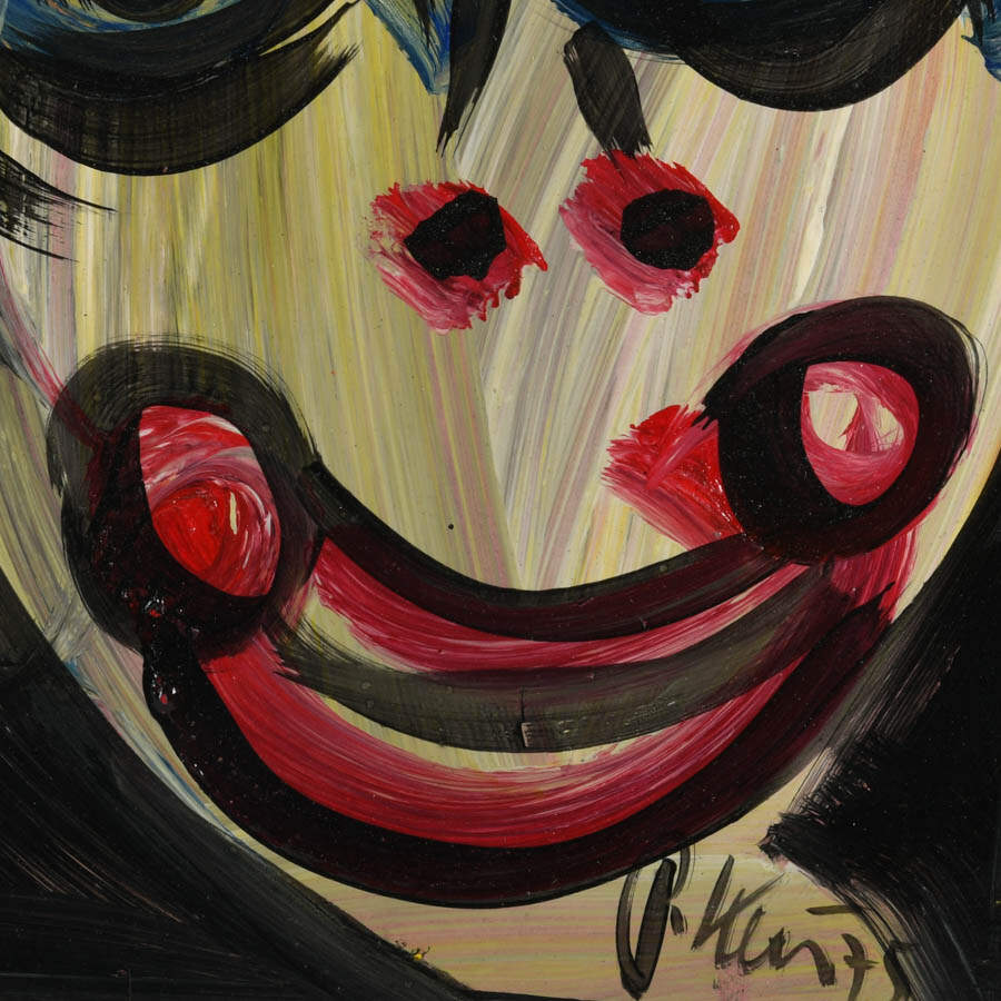 Signed Peter Keil "The Playful Jester" Mixed Media on Masonite-3