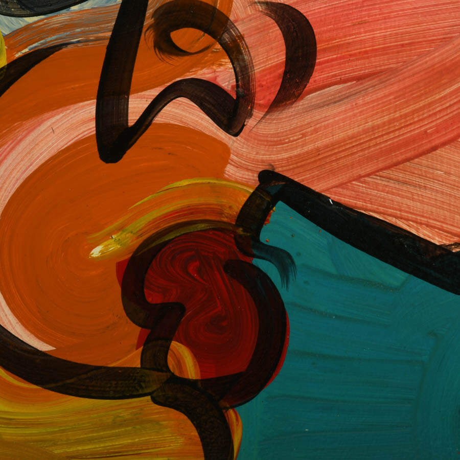Signed Peter Keil "Color Twist" Mix on Masonite-3