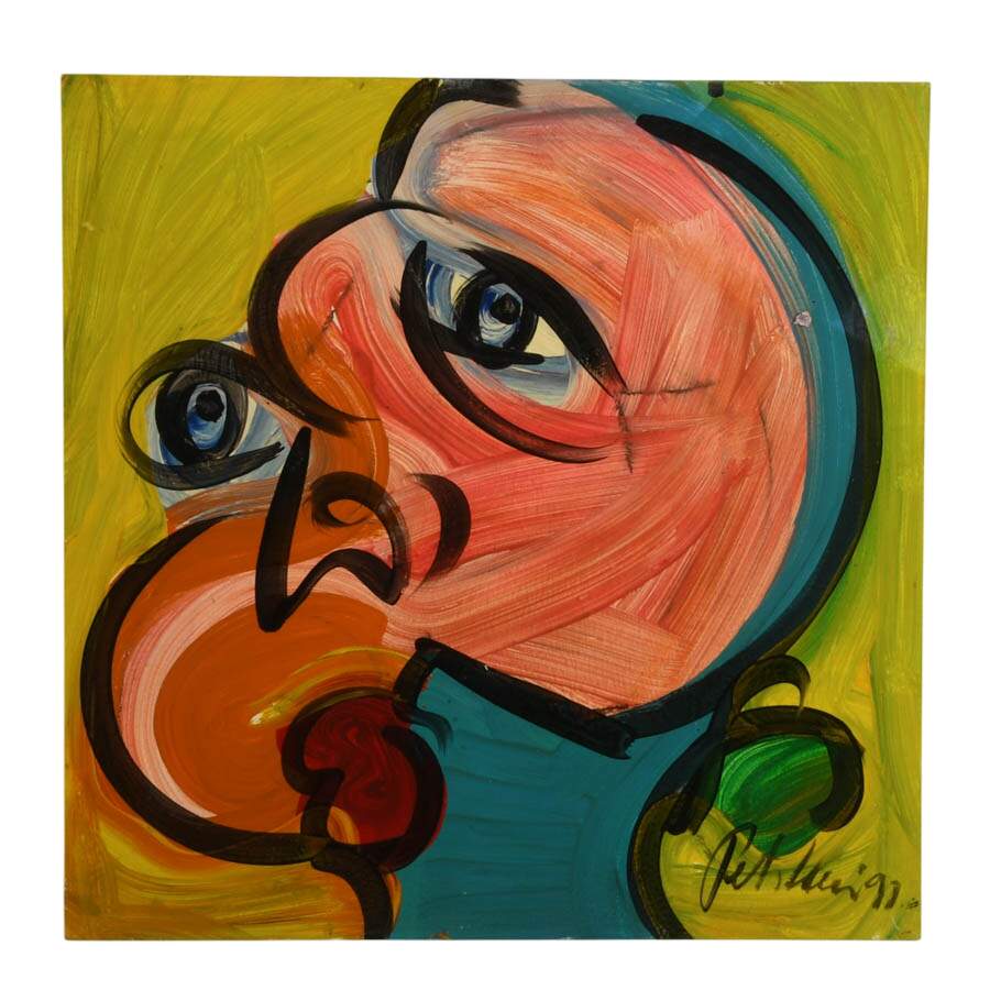 Signed Peter Keil "Color Twist" Mix on Masonite-1