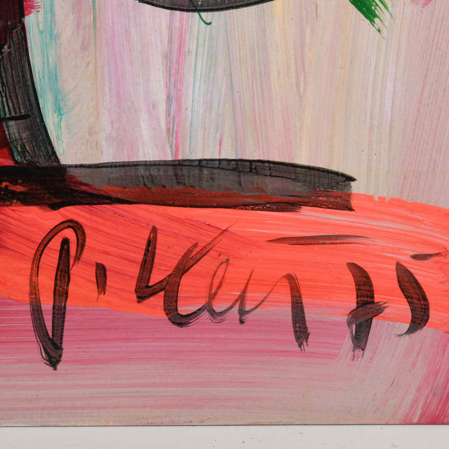 Signed Peter Keil "Florals Afloat" Mix Media on Masonite-4