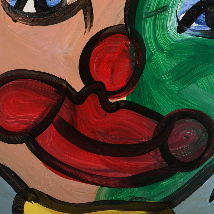 Signed Peter Keil "Harlequin Hues" Mix Media on Masonite-3