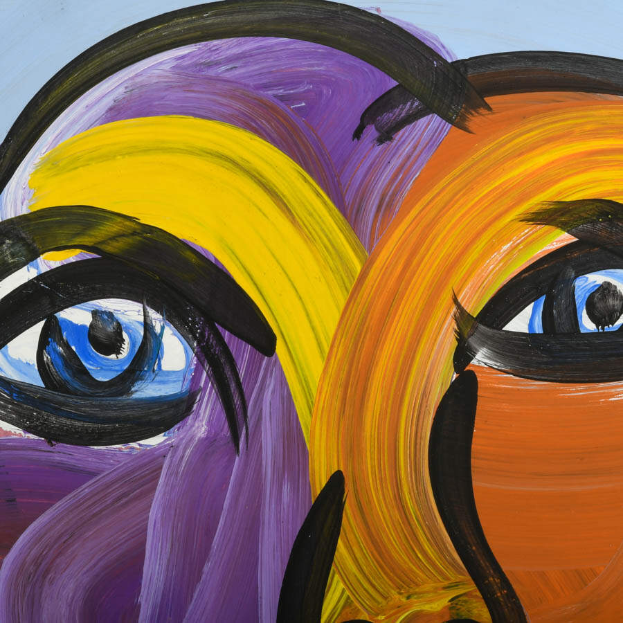 Signed Peter Keil "Defined Duality" Mix Media on Masonite-2