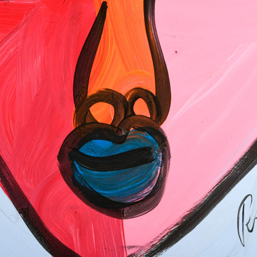 Signed Peter Keil "Untitled, 1992" Mix Media on Masonite-3