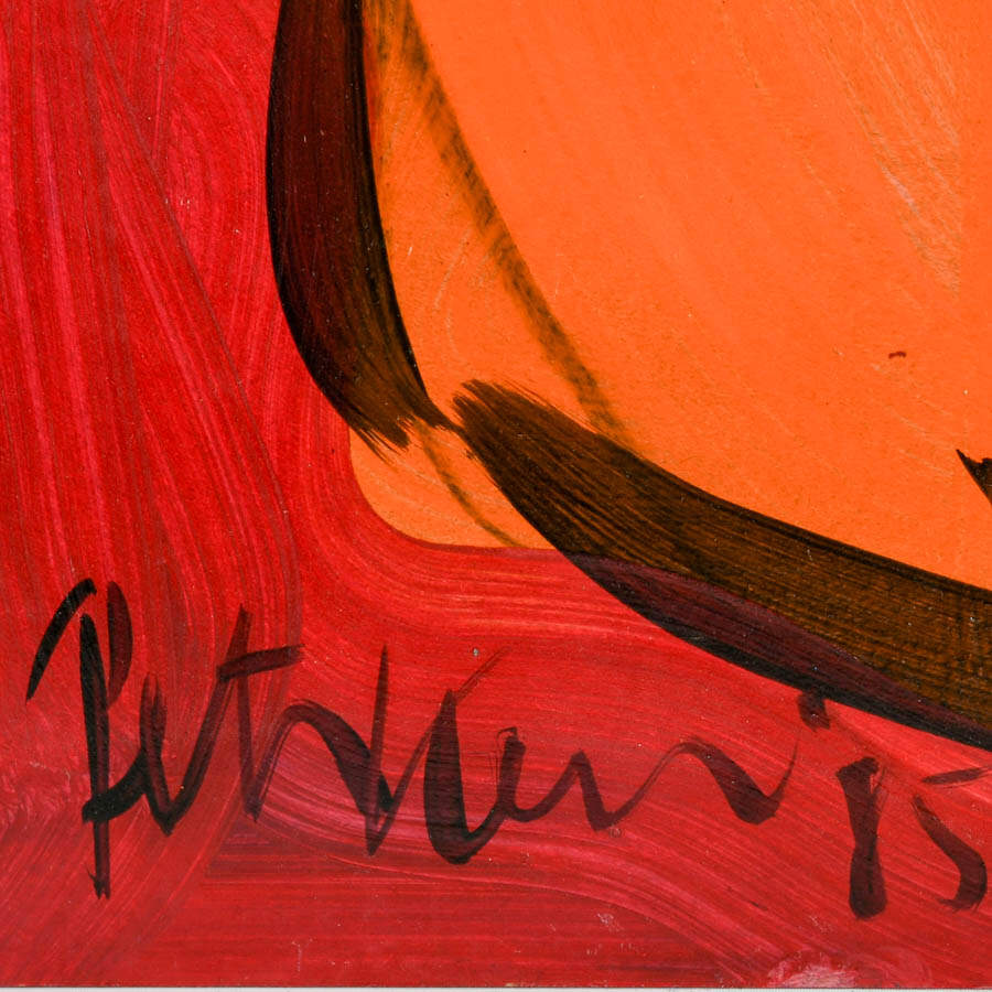 Signed Peter Keil "The Gaze Between Fire and Ice" Mix Media on Masonite-4