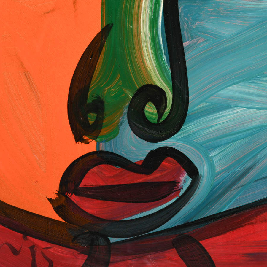 Signed Peter Keil "The Gaze Between Fire and Ice" Mix Media on Masonite-3