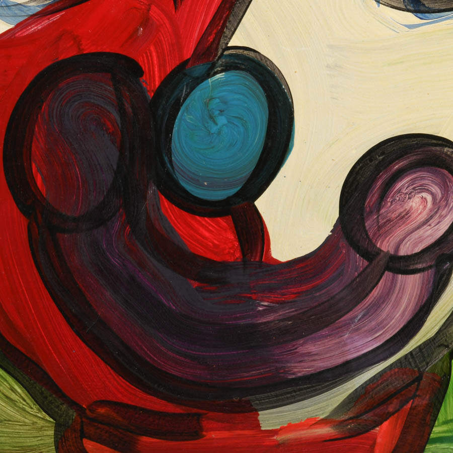Signed Peter Keil "Smile in Motion" Mixed Media on Masonite-3