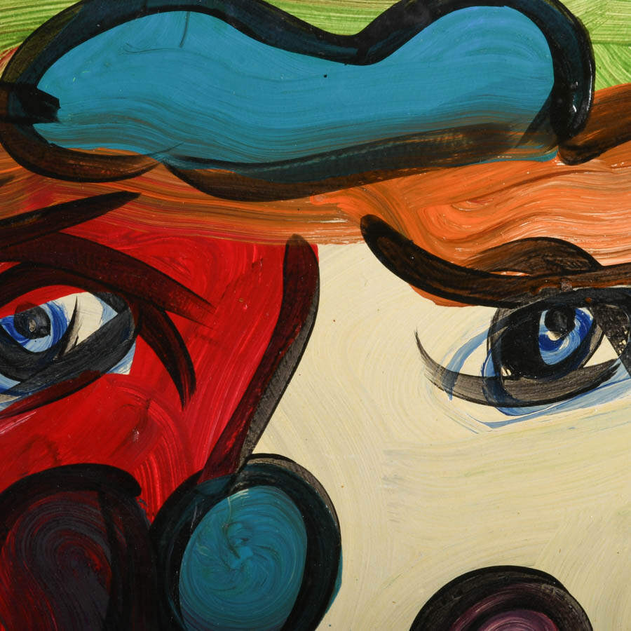 Signed Peter Keil "Smile in Motion" Mixed Media on Masonite-2