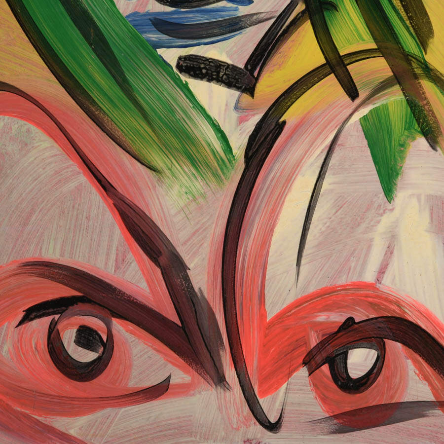 Signed Peter Keil "Where the Eyes Fall" Mix Media on Masonite-3