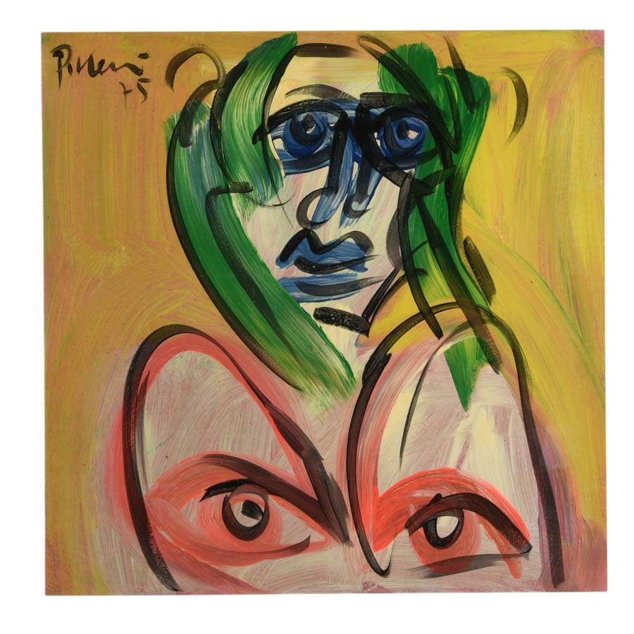 Signed Peter Keil "Where the Eyes Fall" Mix Media on Masonite-1