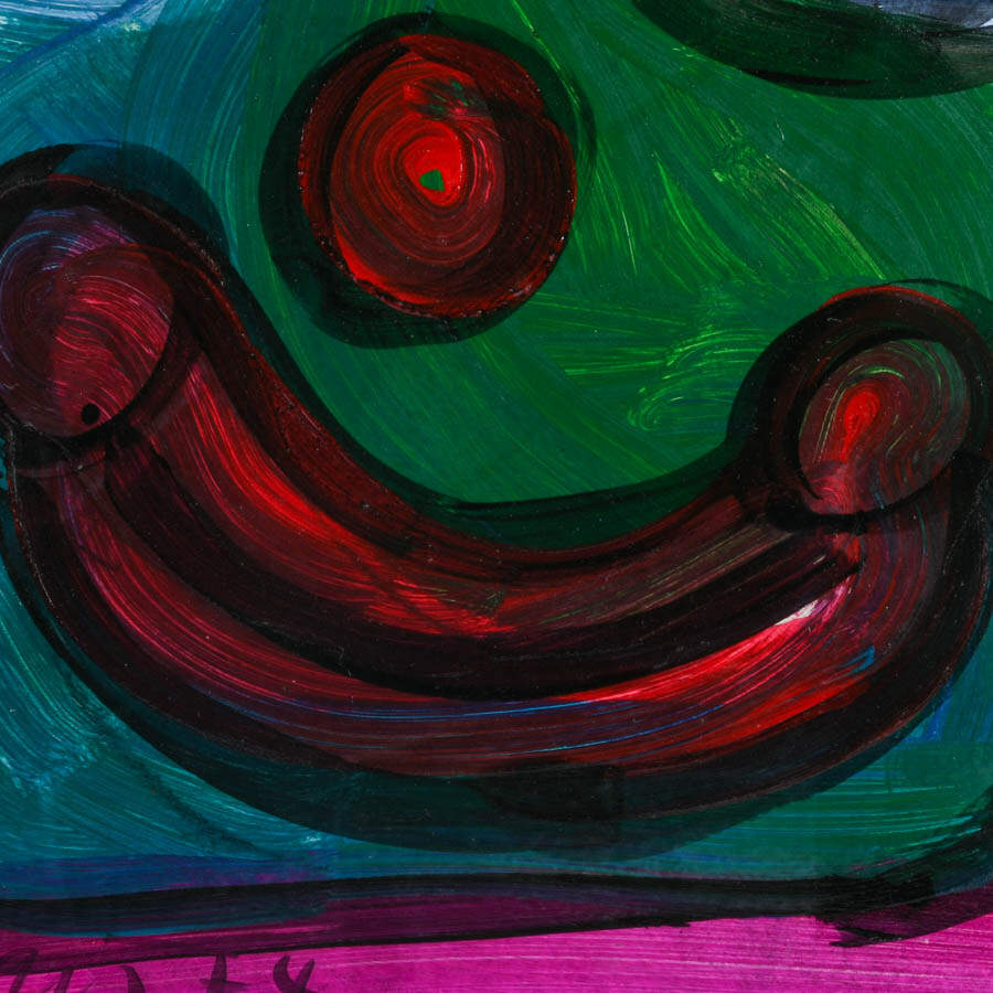 Signed Peter Keil "Colorful Laughter" Mixed Media on Masonite-3