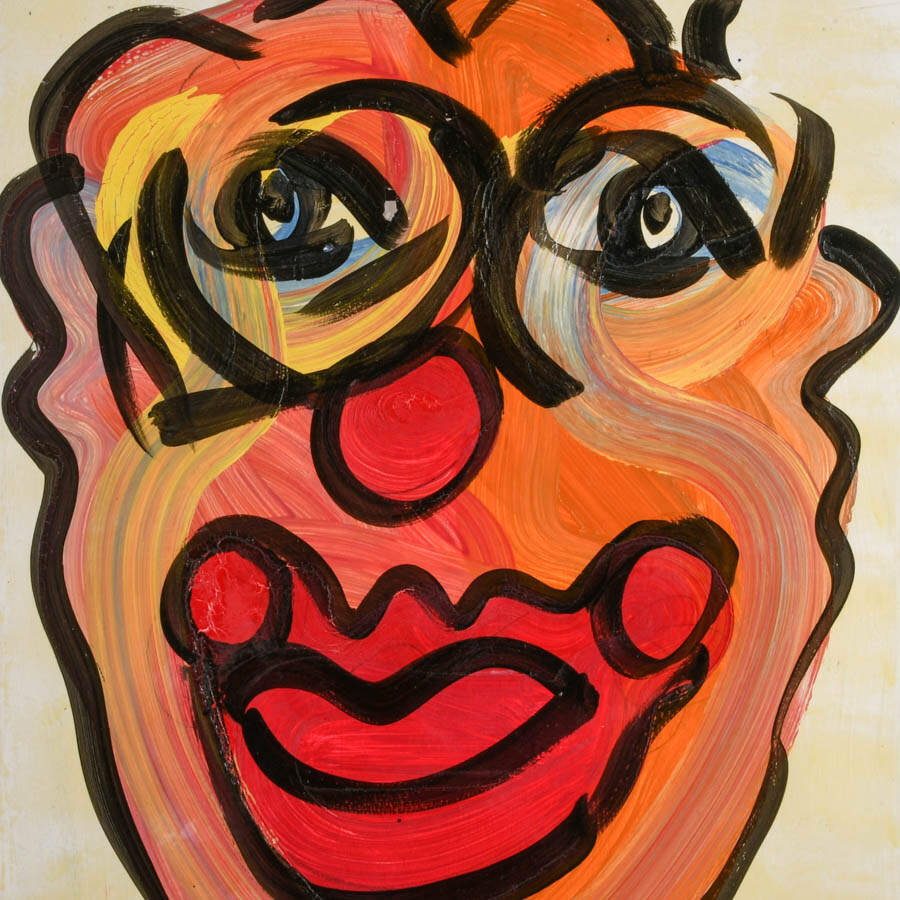 Signed Peter Robert Keil "Untitled" Mix Media on Masonite-2